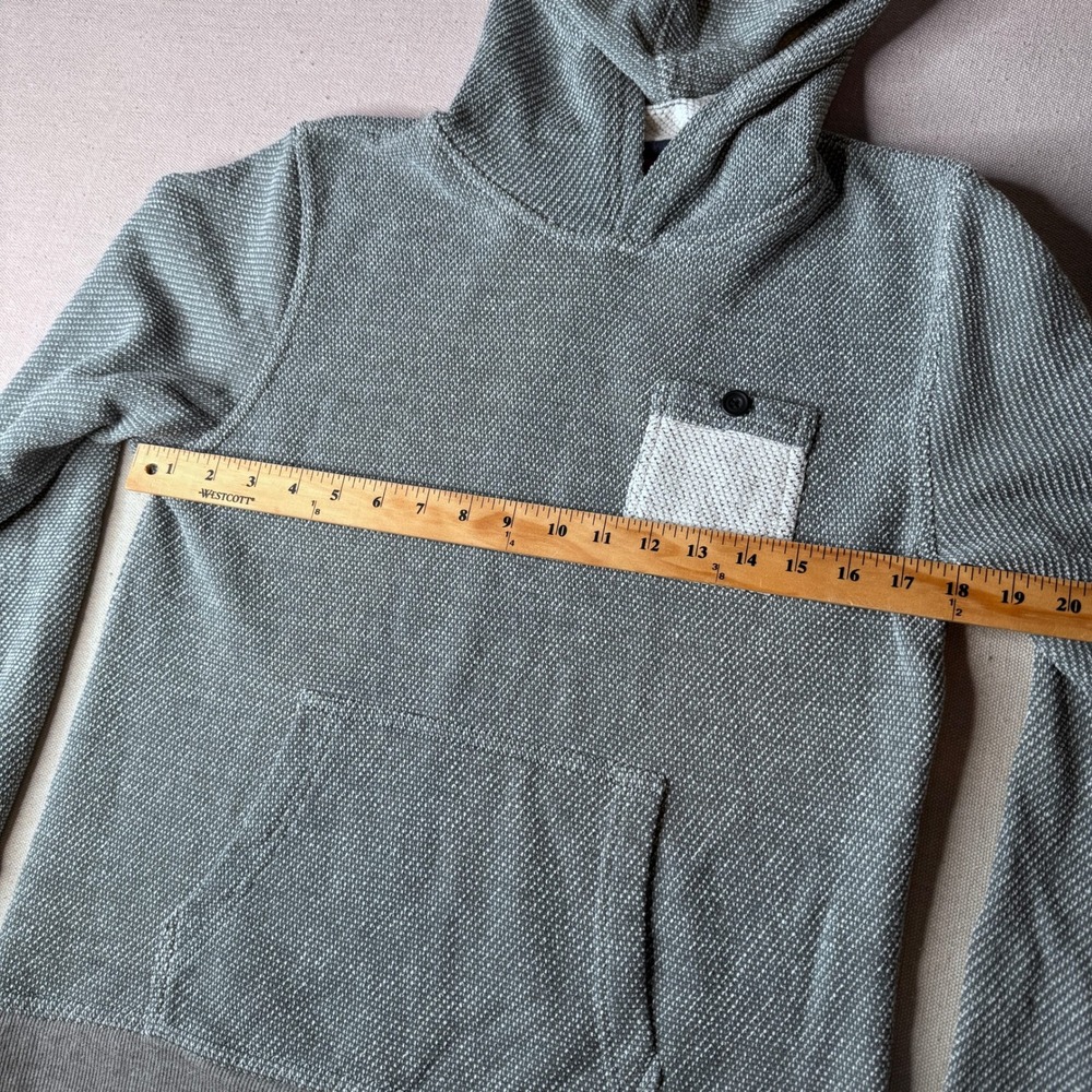 Unionbay Gray Waffle Knit Surf Hoodie Womens XL 16/18 Textured Pocket Sweatshirt - Picture 4 of 7